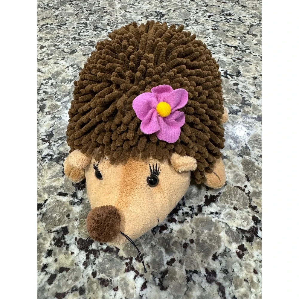 ABC Bakers Girl Scout Hedgehog Plush Brown Pink Flower 2015-2016 New England Toy